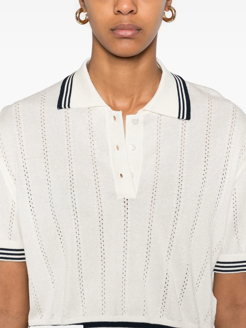 Golden Goose Polotop verfraaid met stras Beige