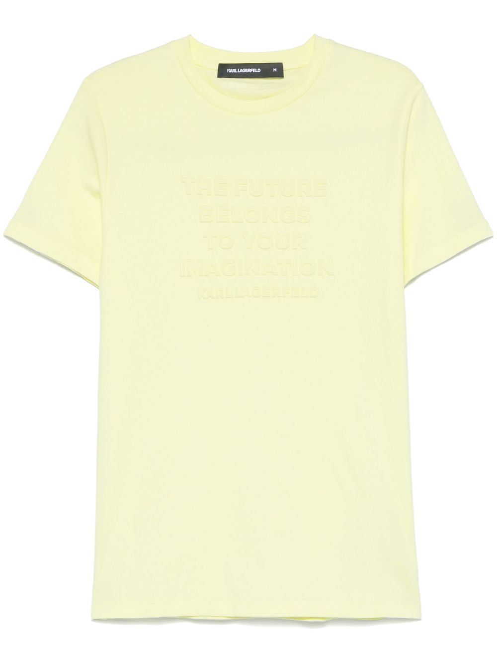 slogan-embossed T-shirt