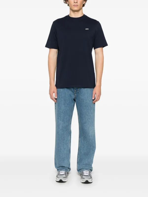 【送料&関税込】Autry Mens Cotton T-shirt Autry Cotton T-shirt | Blue | FARFETCH JO