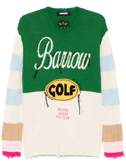 BARROW suéter con logo en intarsia