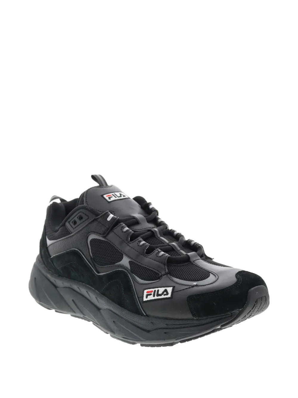Fila Trigate Plus "black/metallic Silver" Sneakers In Black
