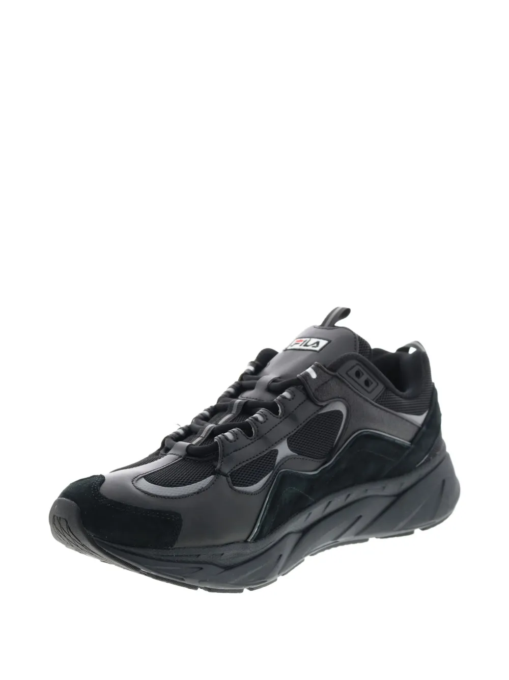 Fila Trigate Plus "black/metallic Silver" Sneakers In Black