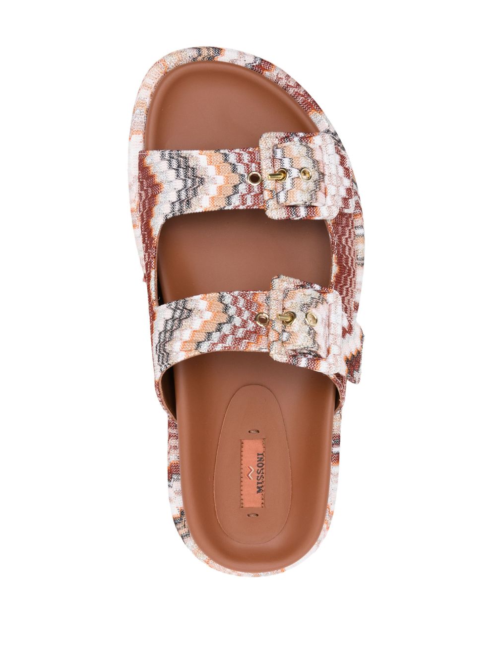 Missoni zigzag-woven sandals Neutrals