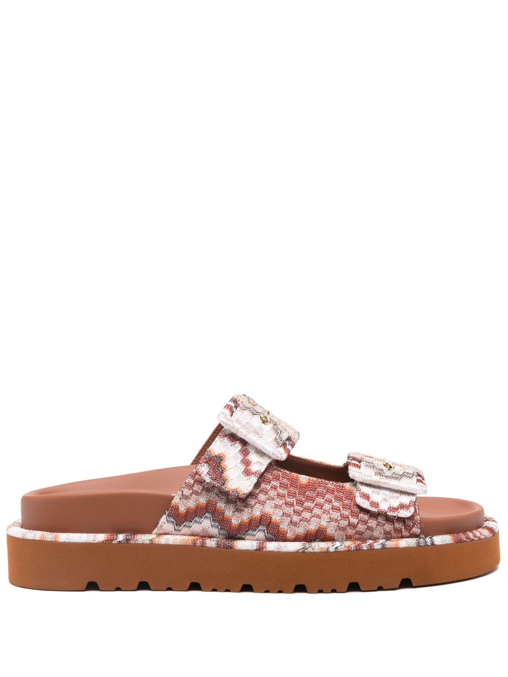 zigzag-woven sandals