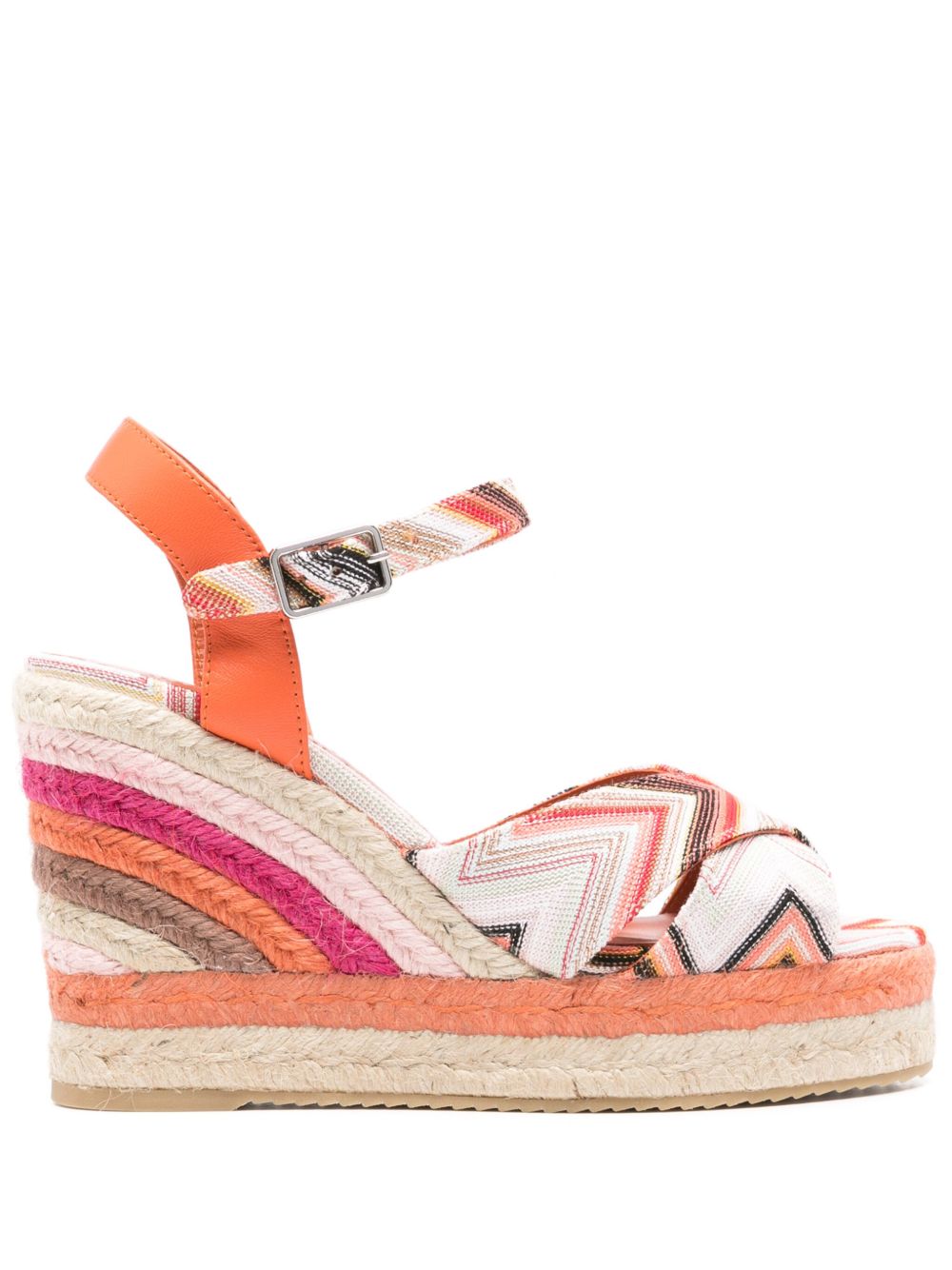 Missoni zigzag-woven espadrilles Orange