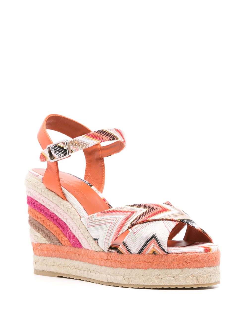 Missoni zigzag-woven espadrilles Orange