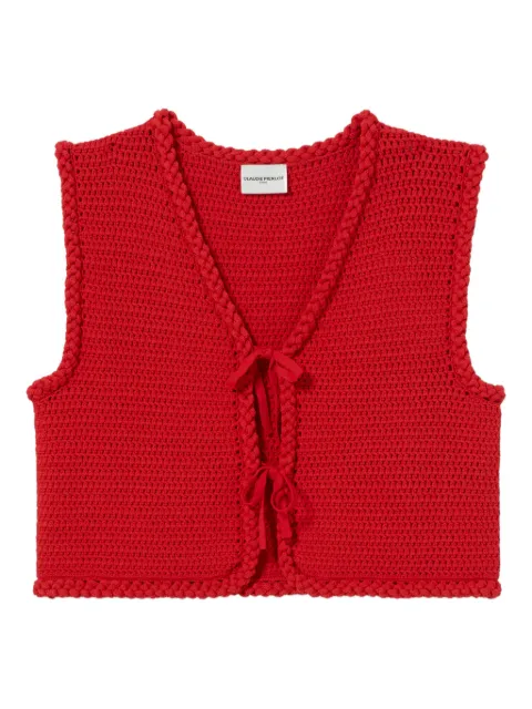 Claudie Pierlot sleeveless crochet vest