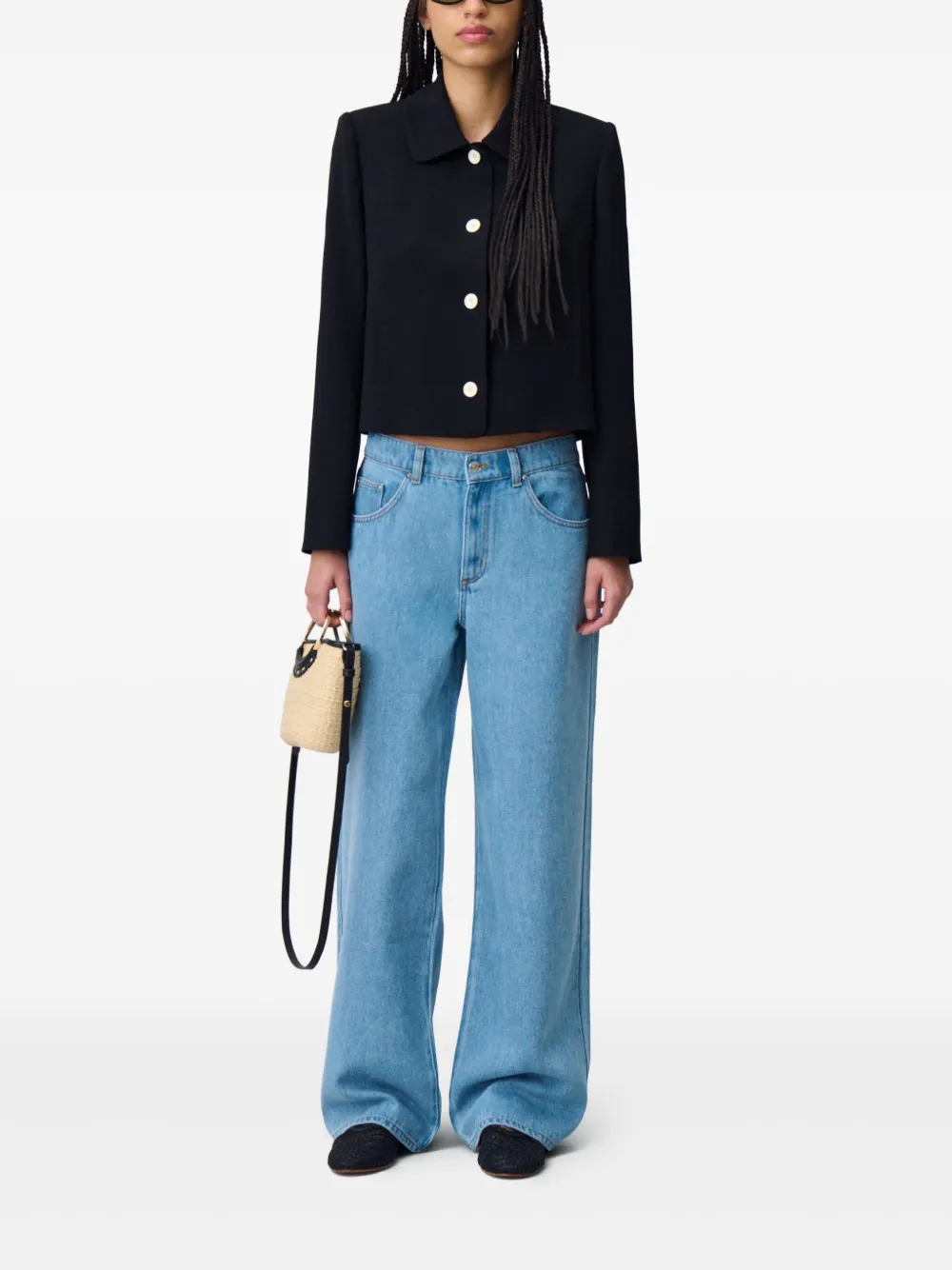 Claudie Pierlot Jeans met wijde pijpen - Blauw