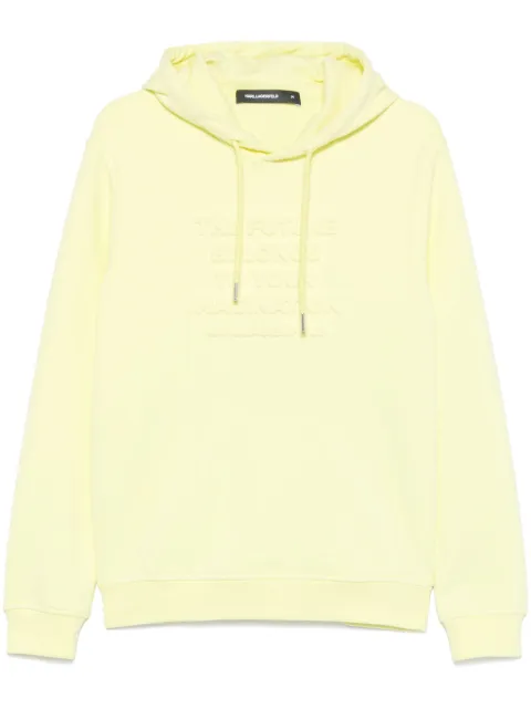 Karl Lagerfeld slogan-embossed hoodie