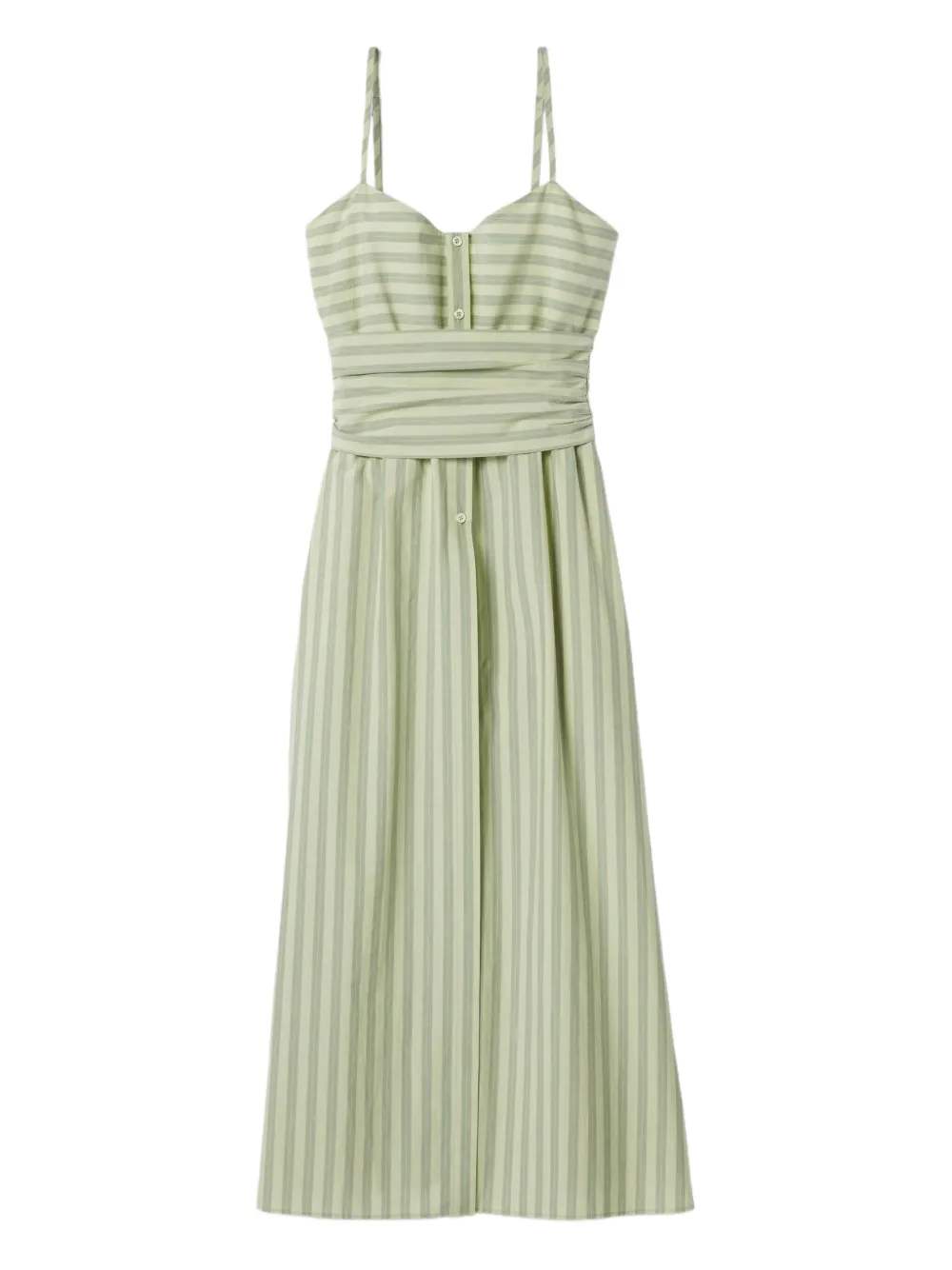 Claudie Pierlot Gestreepte jurk Groen