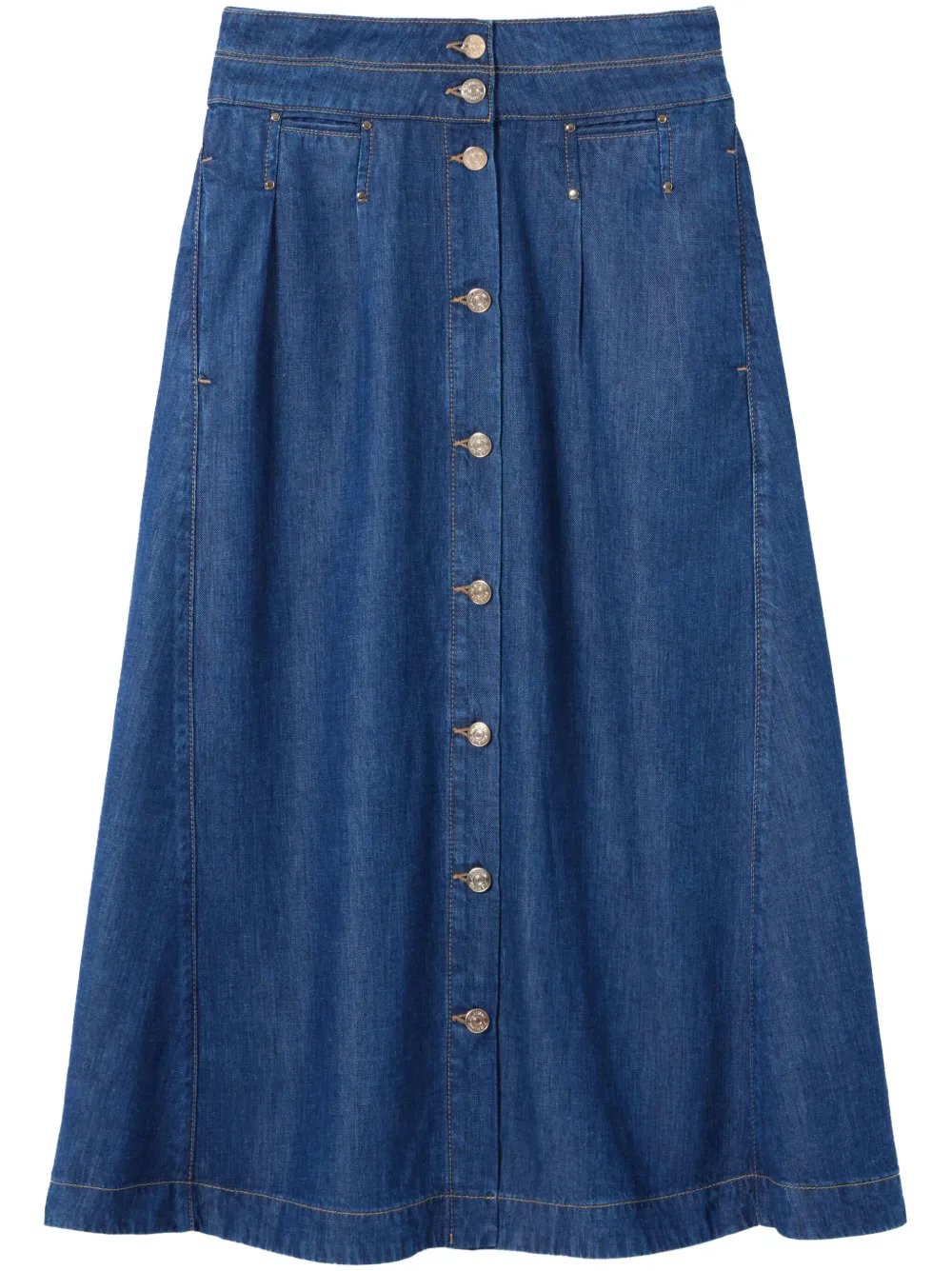 long denim skirt