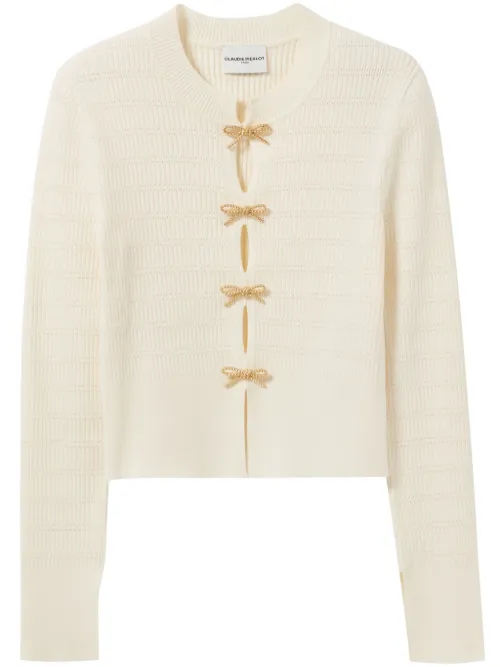 Pull en maille fine à détail de nœud - Claudie Pierlot - Modalova
