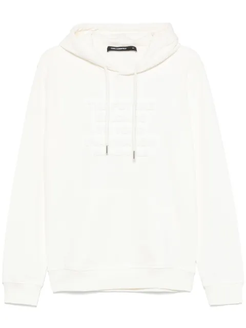 Karl Lagerfeld slogan-embossed hoodie
