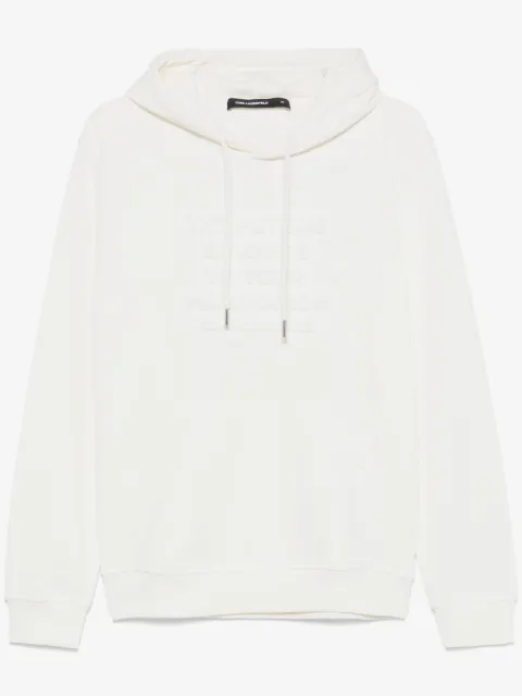 Karl Lagerfeld slogan-embossed hoodie