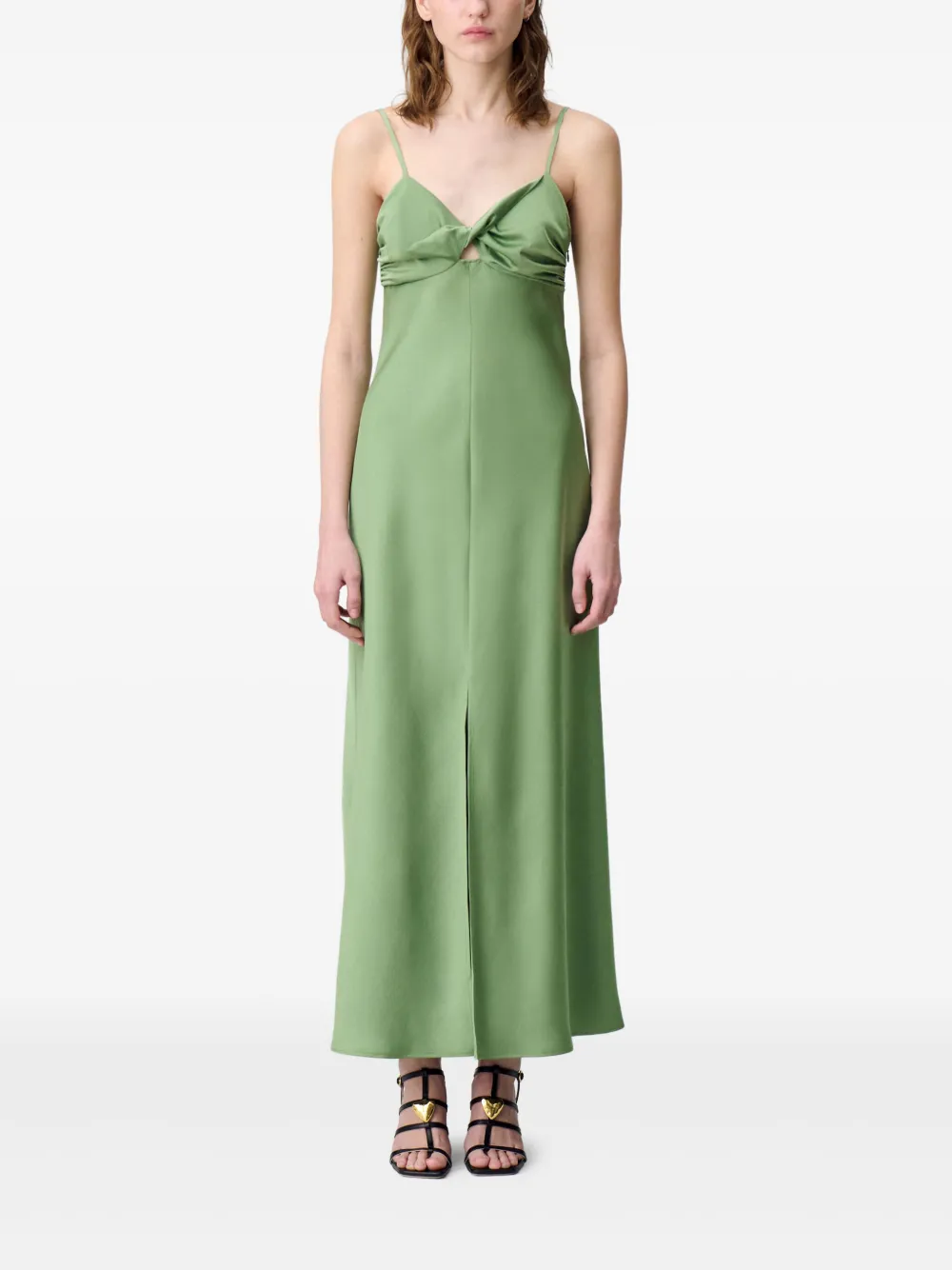Claudie Pierlot satin maxi dress - Groen