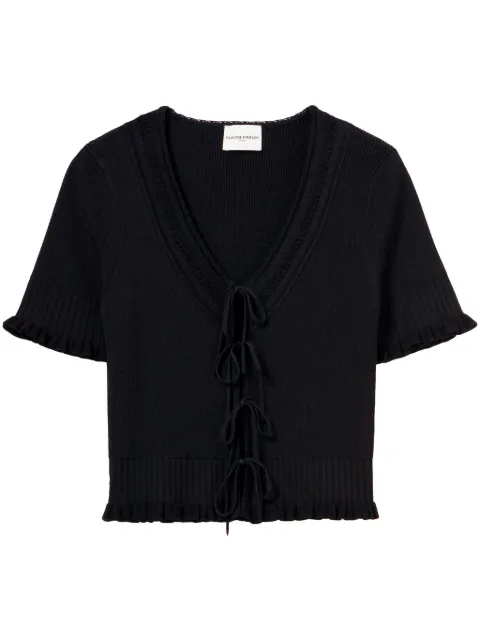 Claudie Pierlot fine-knot bow cardigan