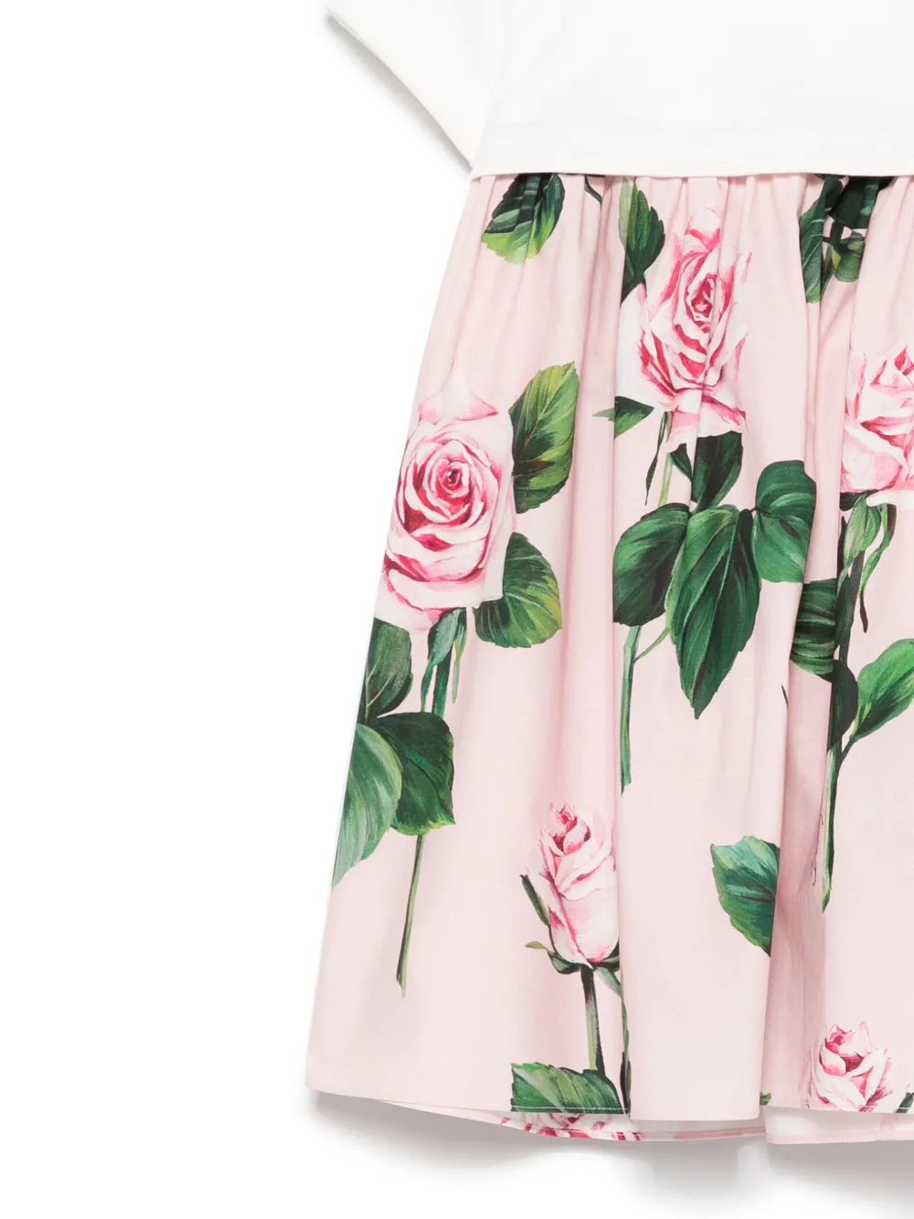 Dolce & Gabbana Kids Jurk met bloemenprint Wit