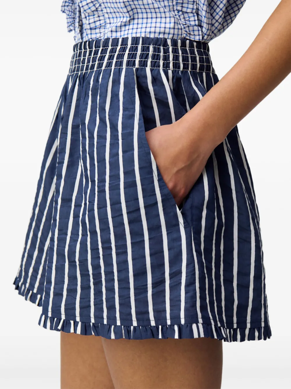 Claudie Pierlot Gestreepte shorts Blauw