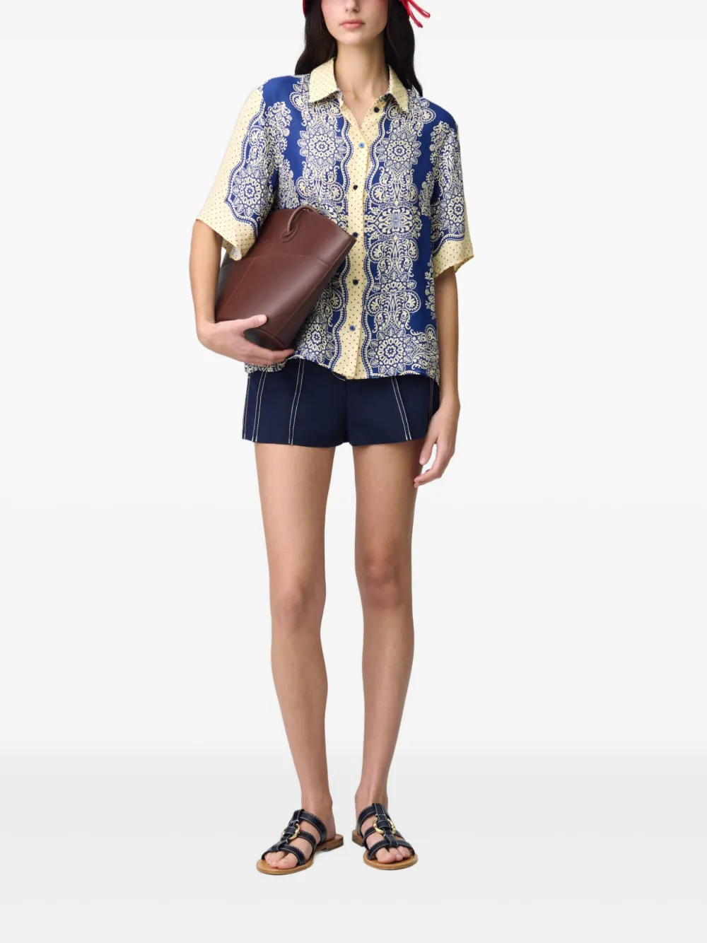 Claudie Pierlot Blouse met bloemenprint - Blauw