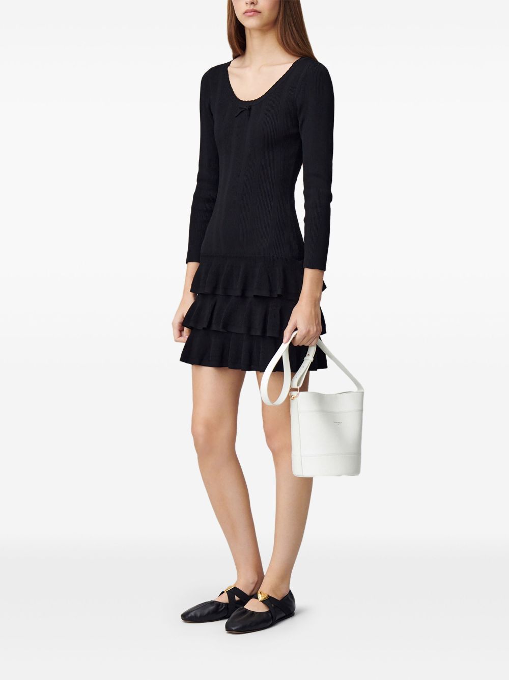 Claudie Pierlot fine-knit mini dress - Zwart