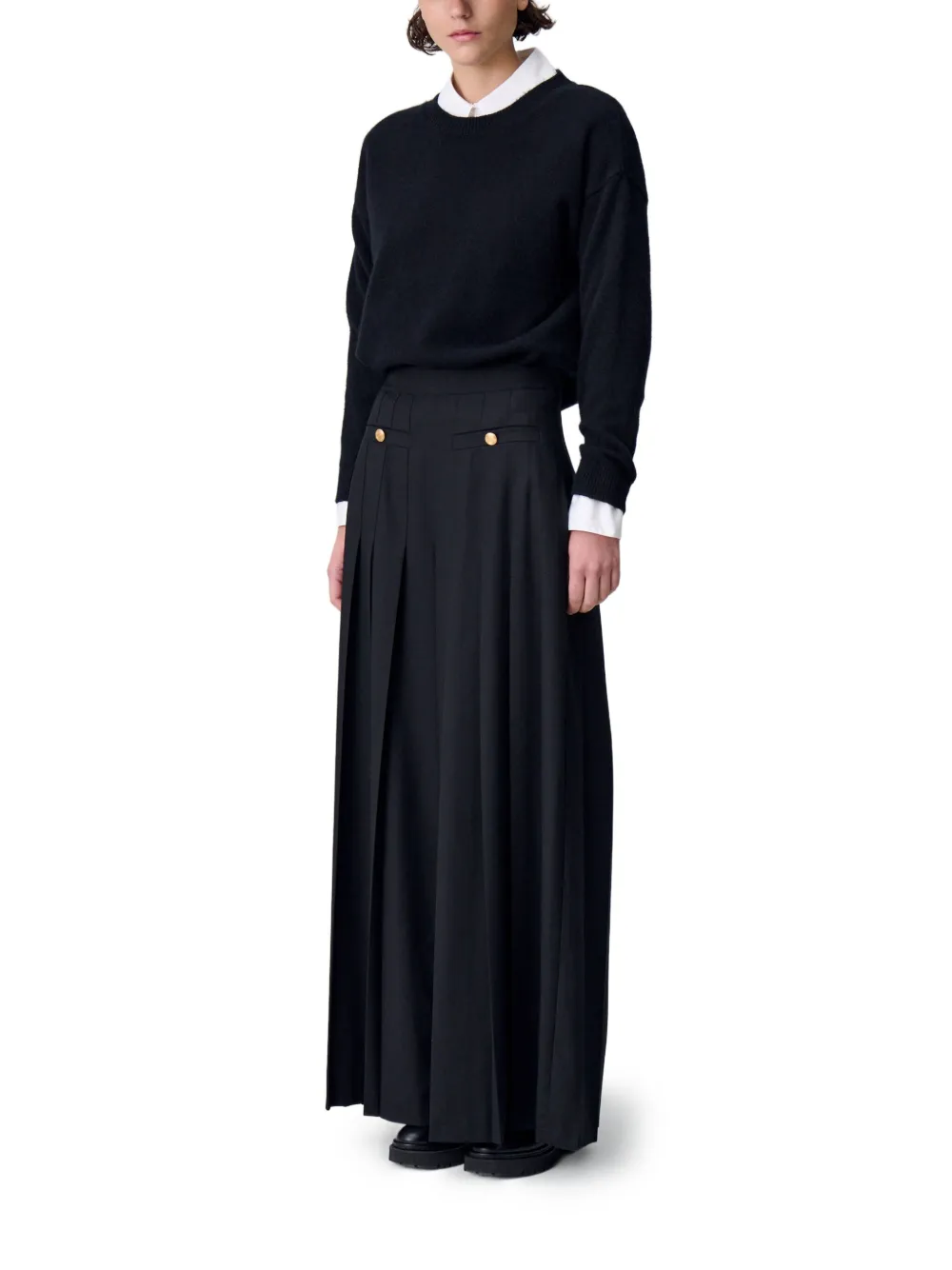 Claudie Pierlot Broek met wijde pijpen Zwart
