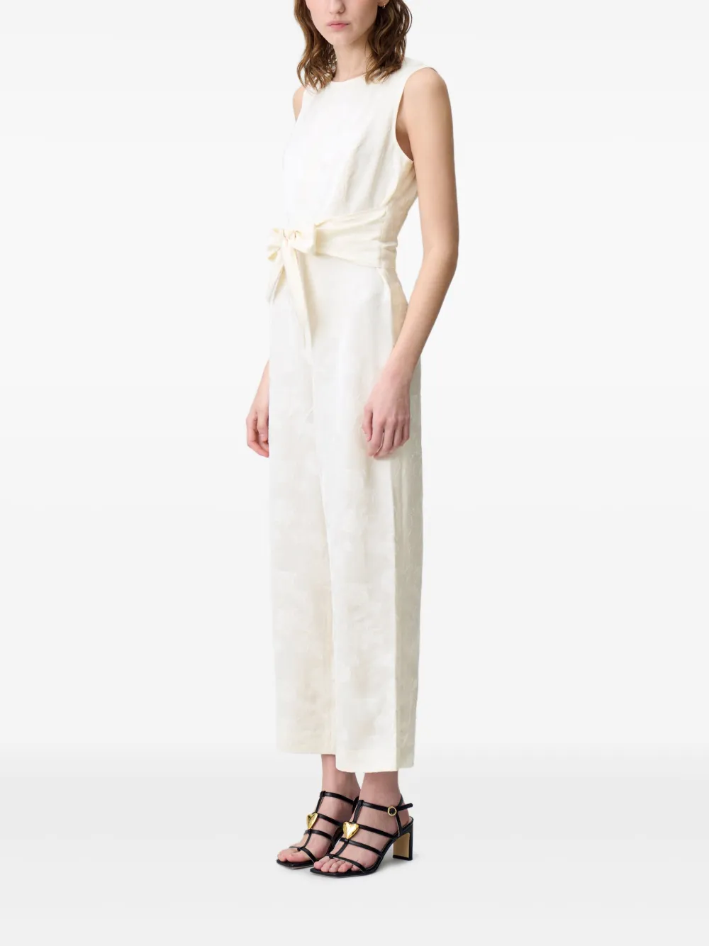 Shop Claudie Pierlot Sleeveless Jumpsuit In Neutrals