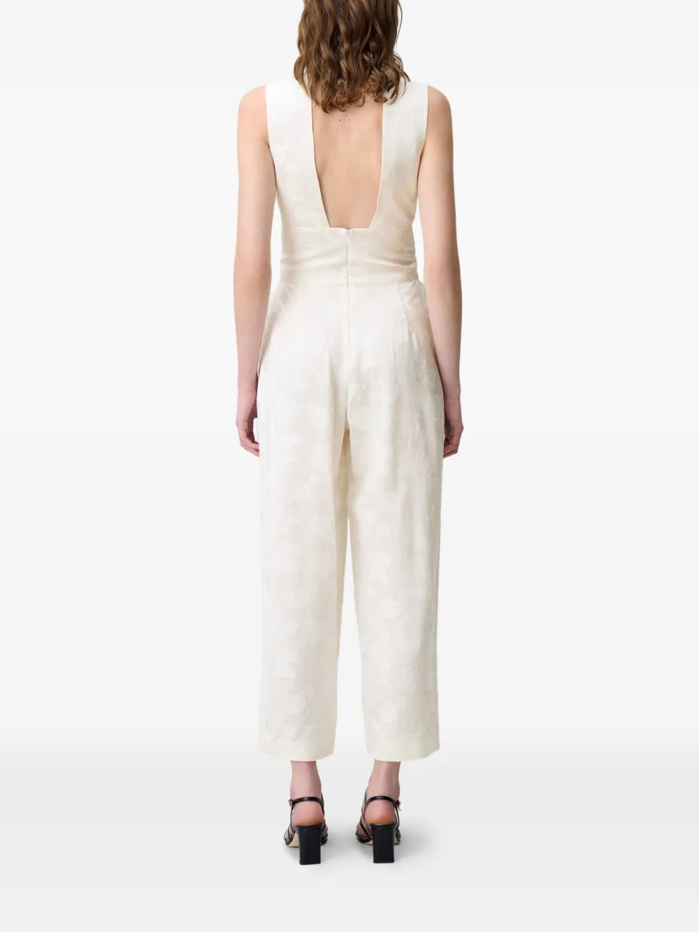 Shop Claudie Pierlot Sleeveless Jumpsuit In Neutrals