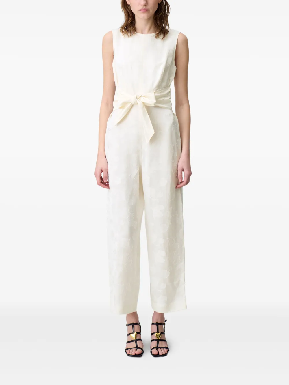 Shop Claudie Pierlot Sleeveless Jumpsuit In Neutrals