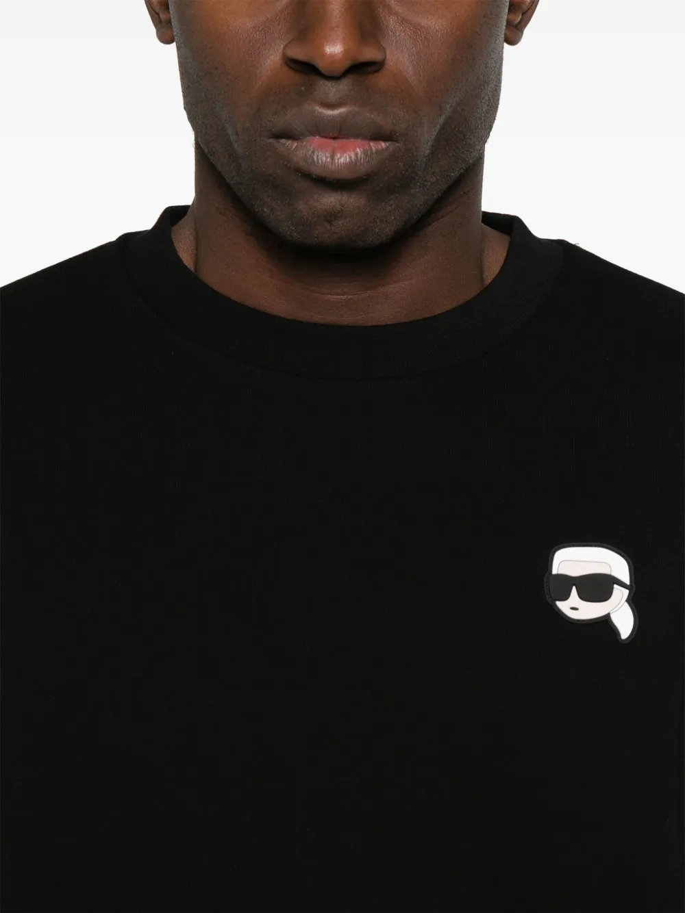 Karl Lagerfeld Karl sweater met Ikon-patch Zwart