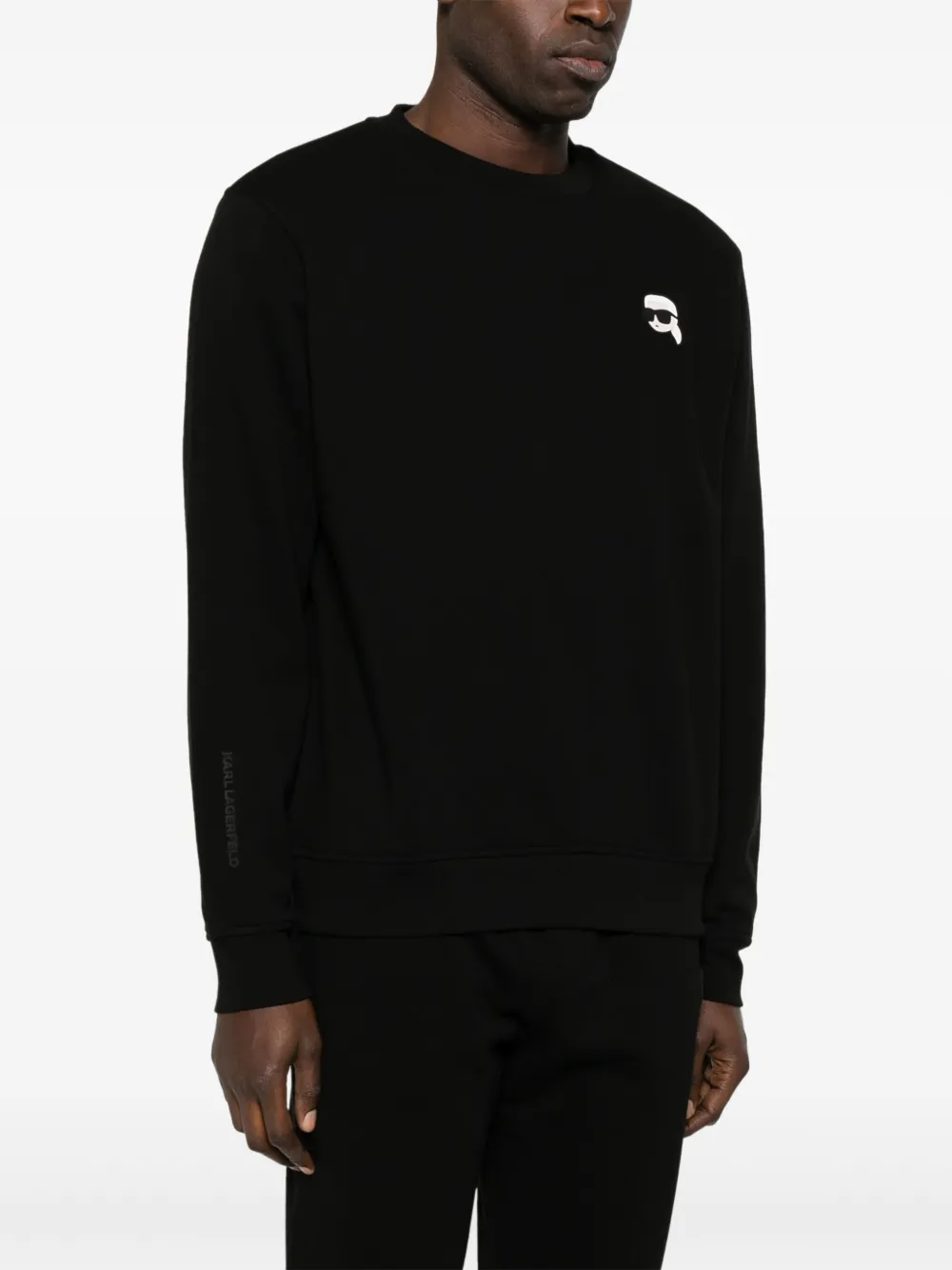 Karl Lagerfeld Karl sweater met Ikon-patch Zwart