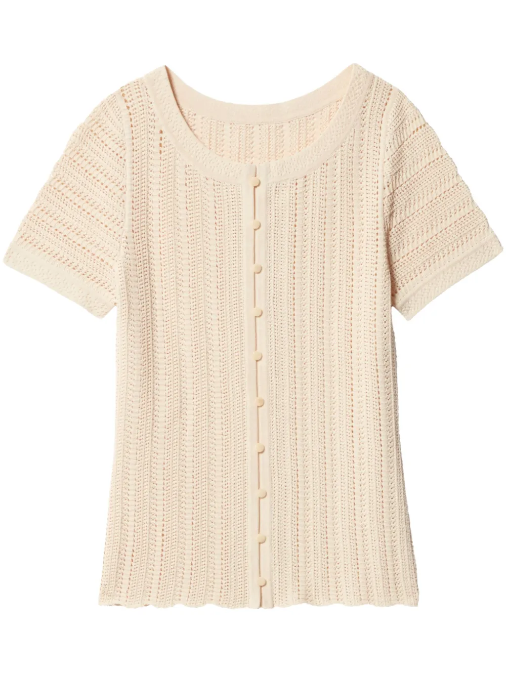 open-knit blouse