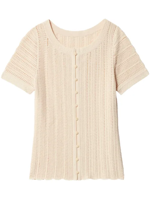 Blouse en maille ajourée - Claudie Pierlot - Modalova