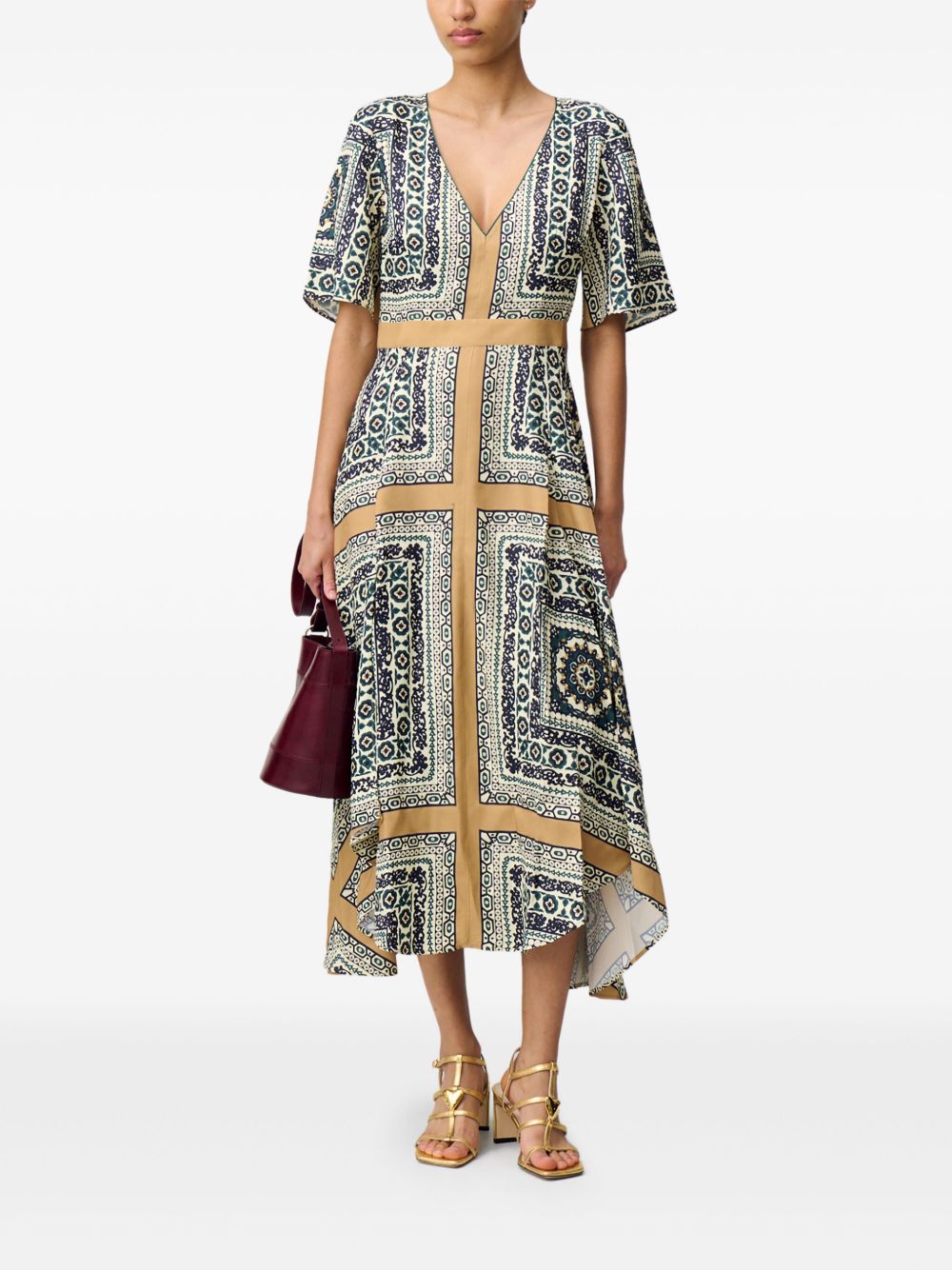 Claudie Pierlot printed midi dress - Neutrals