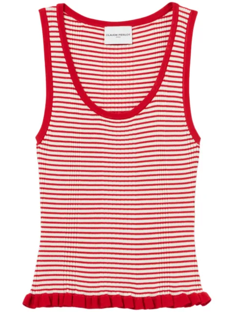 Claudie Pierlot striped fine-knit tank top