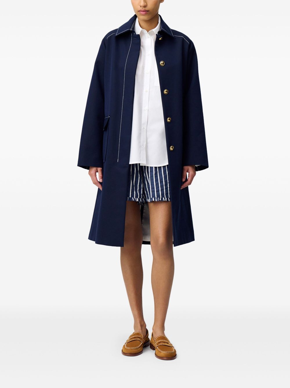 Claudie Pierlot belted midi coat - Blue