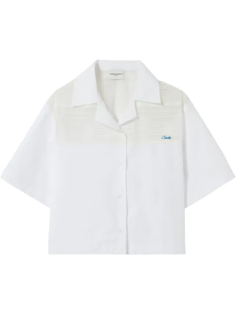 Claudie Pierlot embroidered-logo shirt