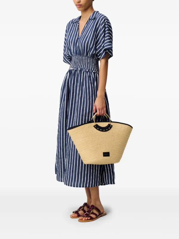 Claudie Pierlot ストライプ ラップ ドレス | ブルー | FARFETCH JP