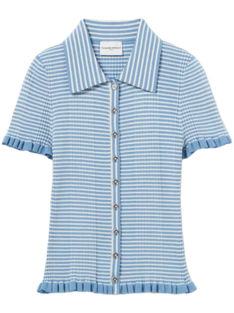 Claudie Pierlot تيشيرت مخطط بأزرار