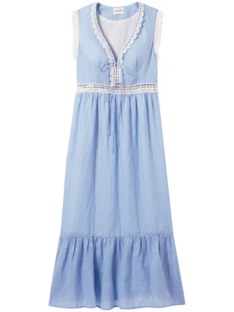 Claudie Pierlot فستان ماكسي بأطراف مطرزة