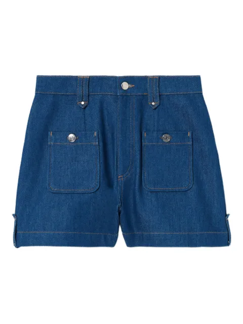 Claudie Pierlot shorts de mezclilla con bolsillo de parche