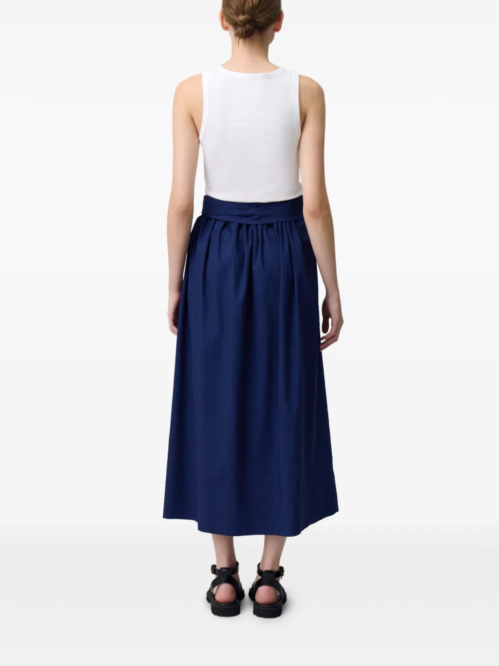 Claudie Pierlot Rok met borduurwerk Blauw
