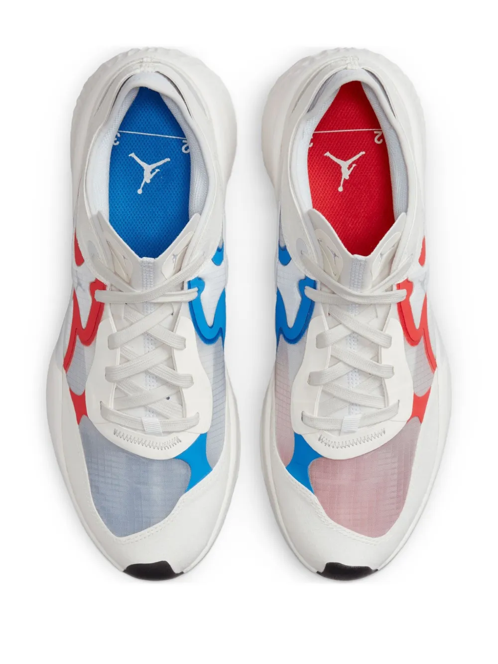 Jordan Delta 3 Low "Sail Photon Dust Chile Red Wolf Grey" sneakers Wit