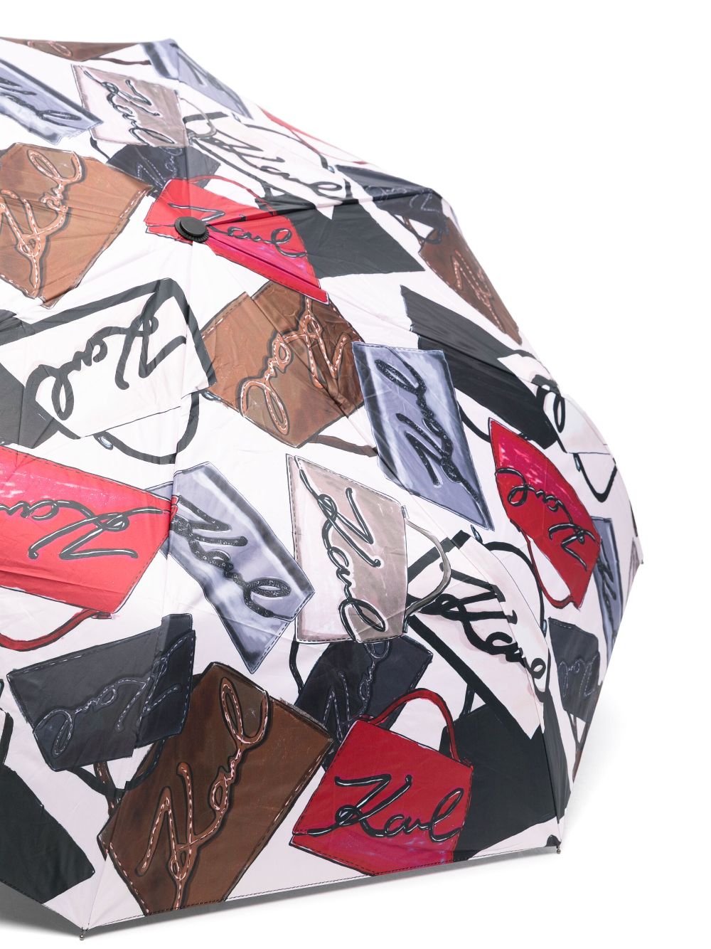 Karl Lagerfeld logo-print umbrella - Roze