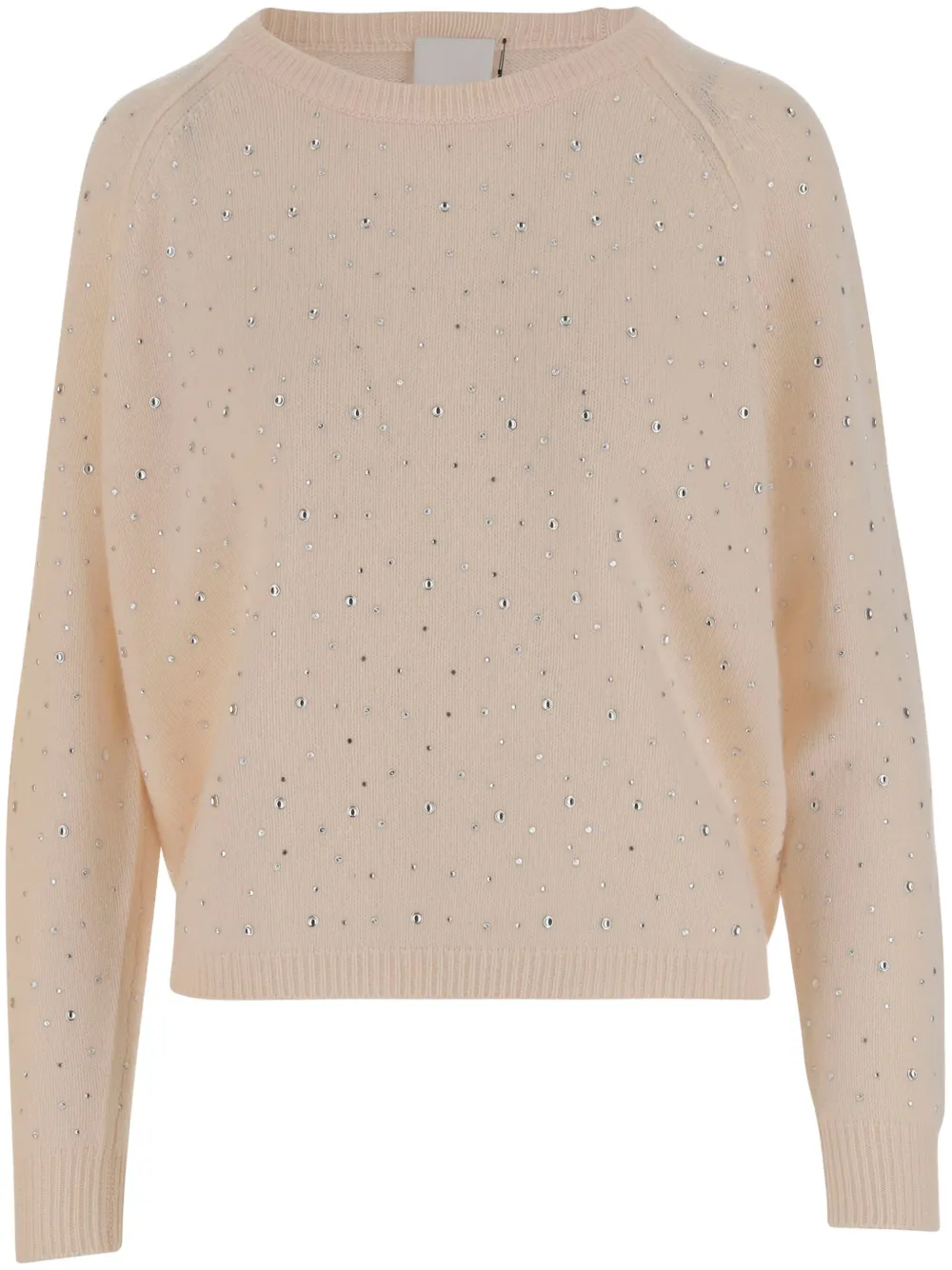 Allude ラインストーントリム セーター - ニュートラル Allude ラインストーントリム セーター - ニュートラル