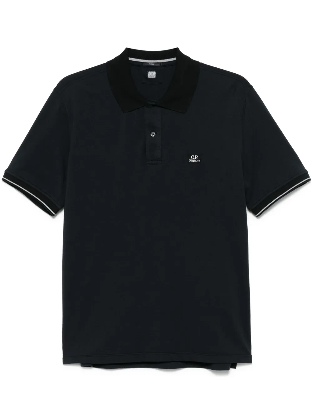 C.P. Company playera tipo polo con parche del logo | negro | Image 1