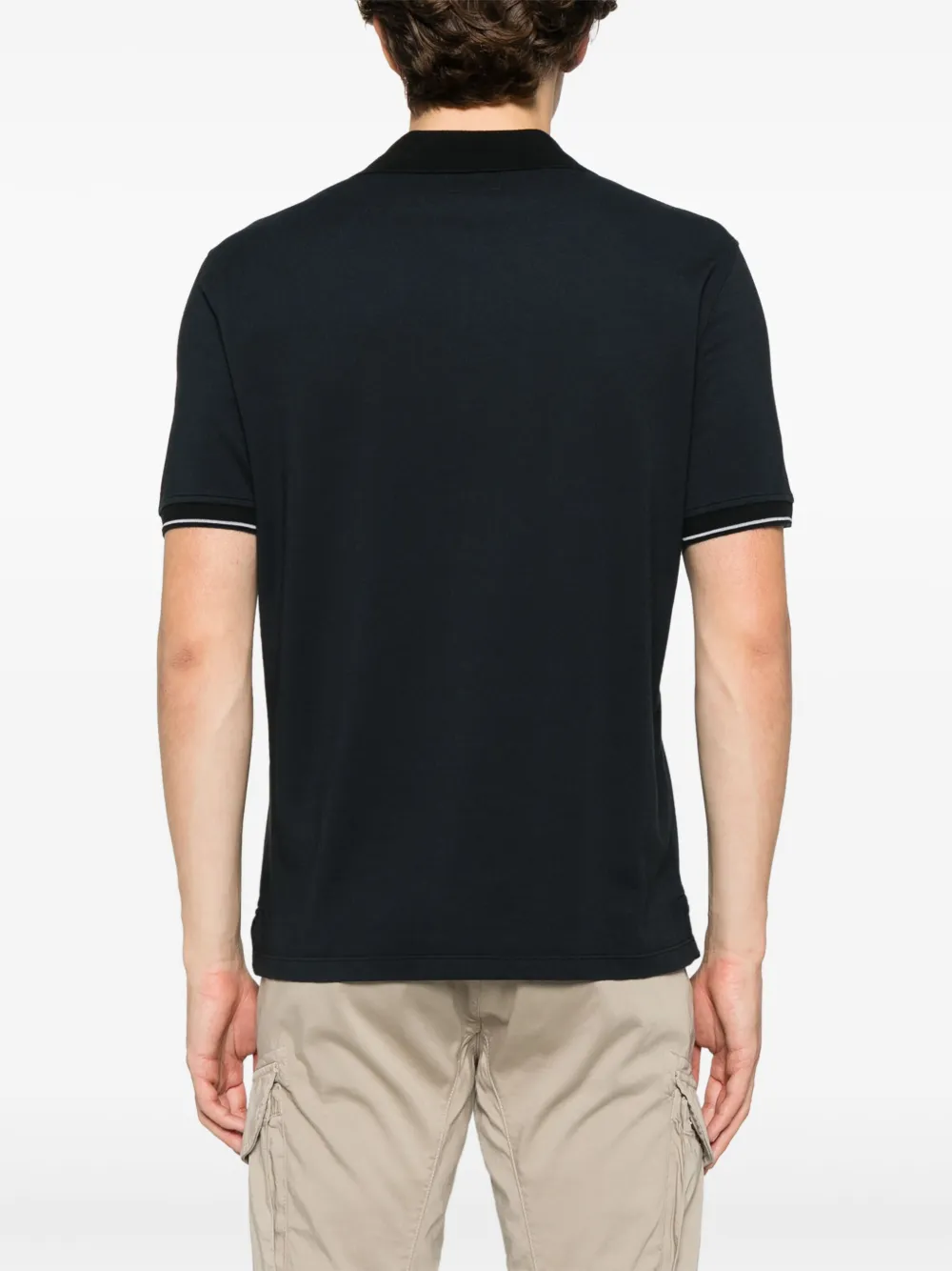 C.P. Company Poloshirt met logopatch Zwart