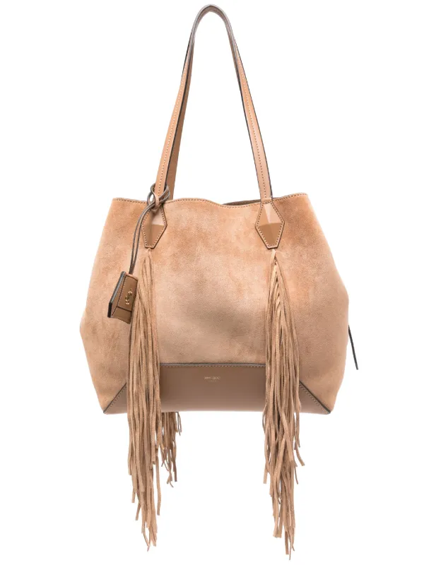 Jimmy Choo Medium Diamond Tote Bag in Brown