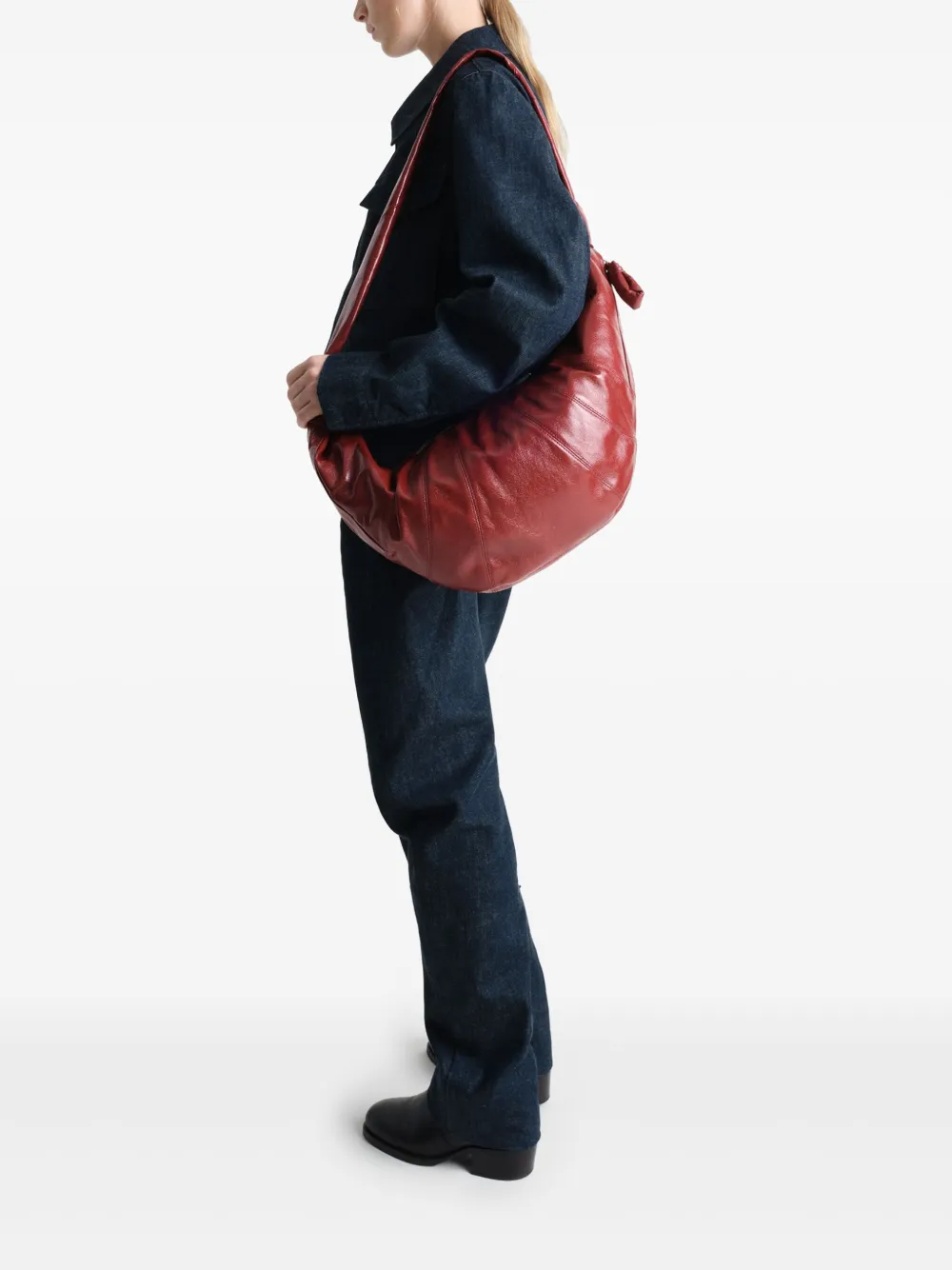 LEMAIRE Croissant grote schoudertas Rood