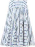 Claudie Pierlot striped midi skirt - White