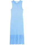 Claudie Pierlot pointelle-knit midi dress - Blue